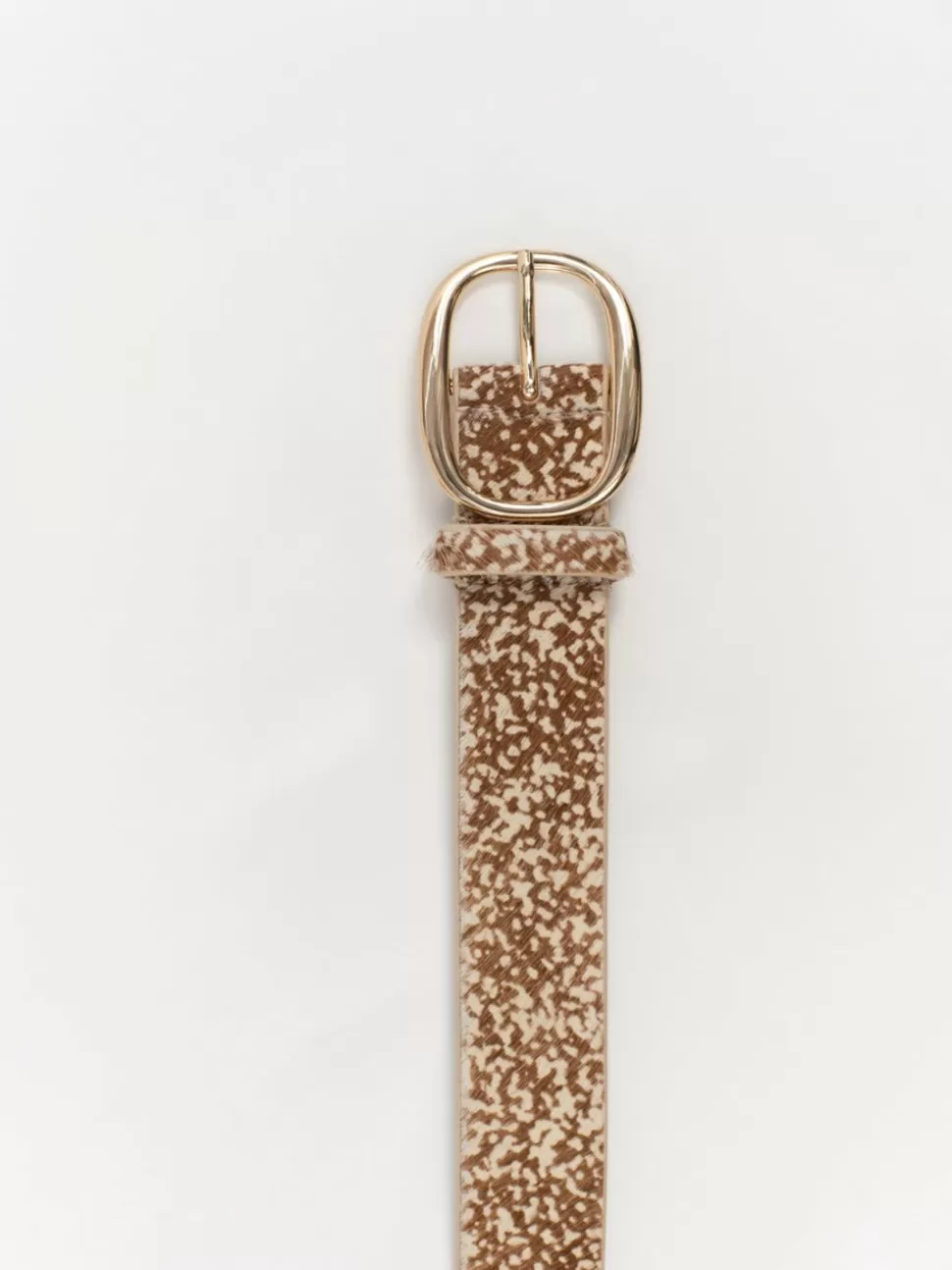 One Step Alcazar - Ceinture Caramel En Cuir Velours Certifie A Motif Animalier Cheap