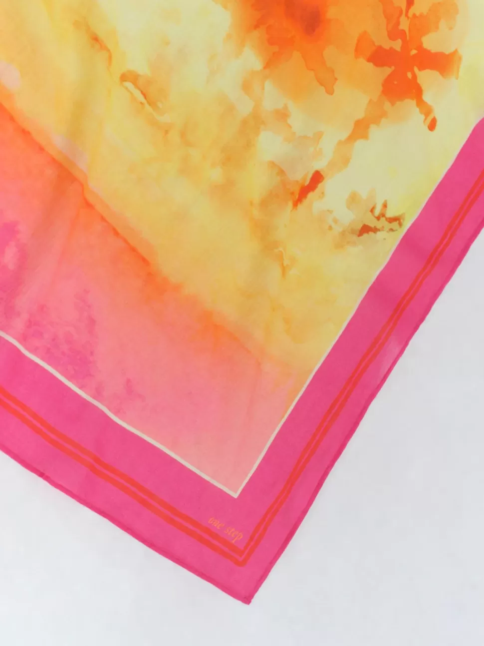 One Step Apache - Foulard Carre Mimosa A Visuel Aquarelle Lever De Soleil Best