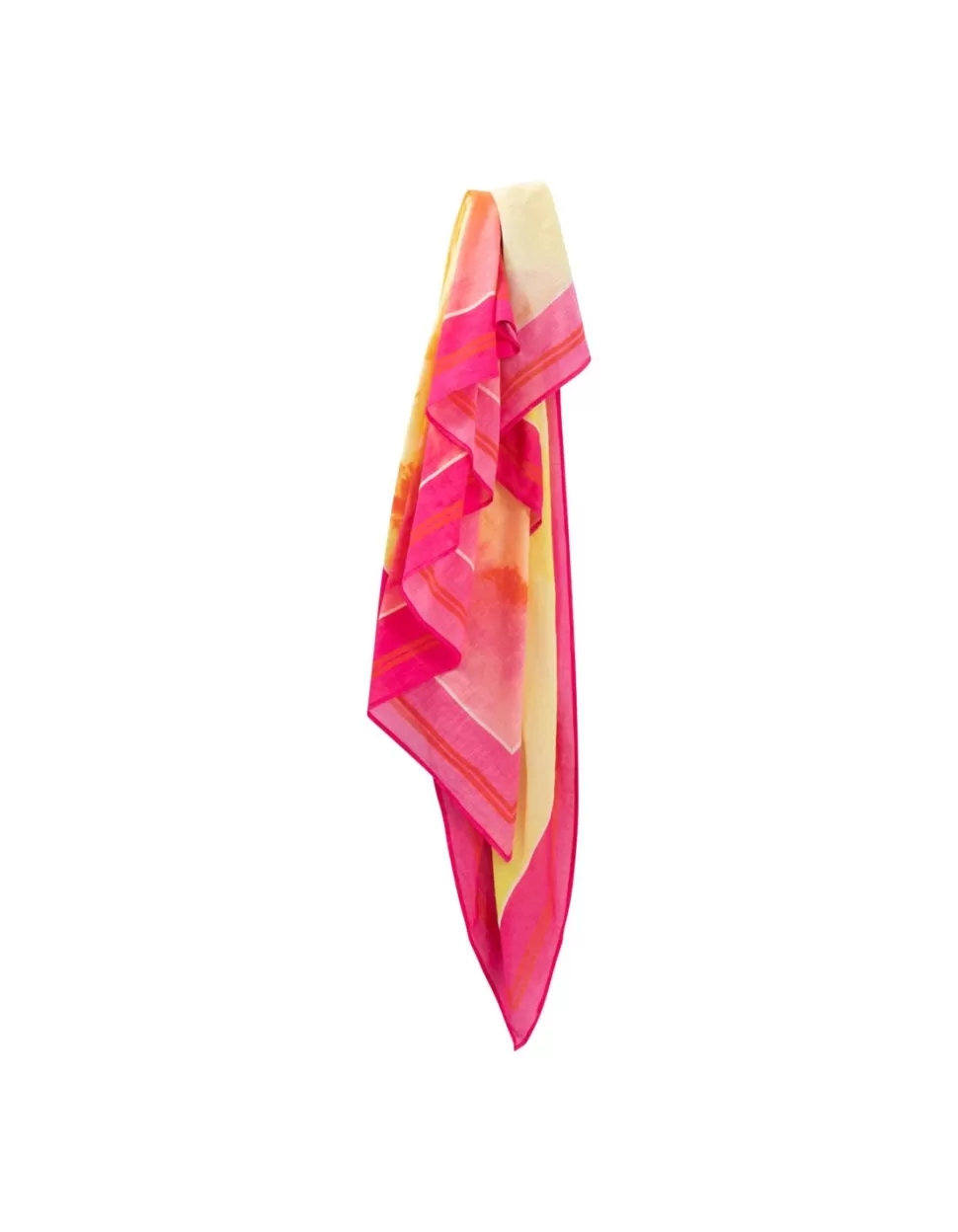One Step Apache - Foulard Carre Mimosa A Visuel Aquarelle Lever De Soleil Best