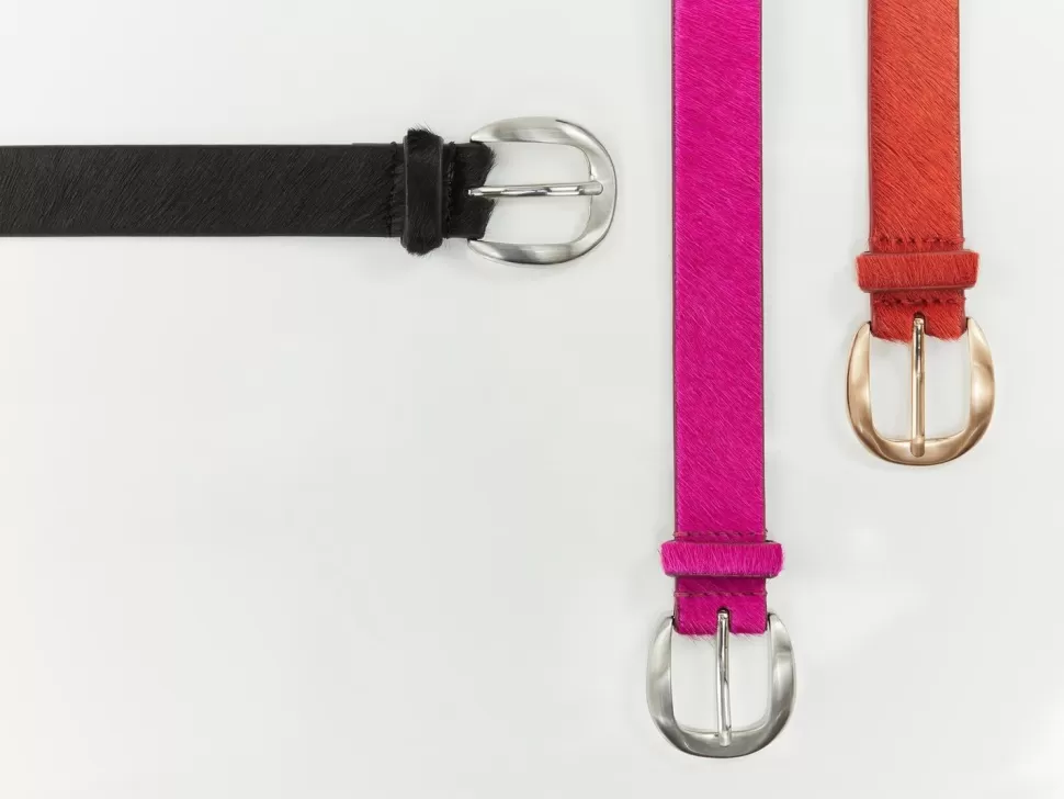 One Step Artic - Ceinture Rose Fuchsia En Cuir Facon Poulain Shop