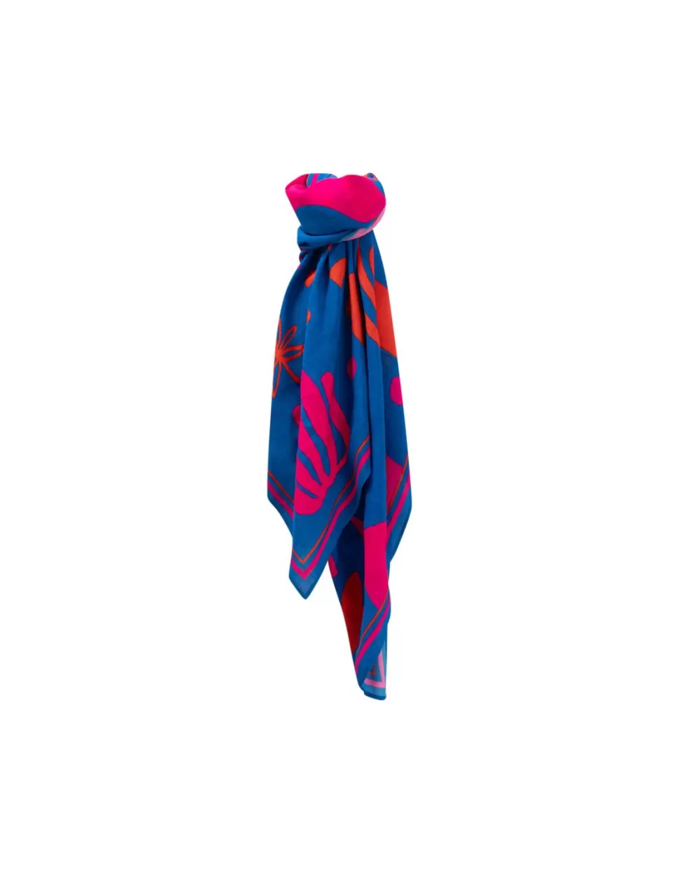 One Step Ayni - Foulard Carre Bleu Serigraphies Placees Cheap