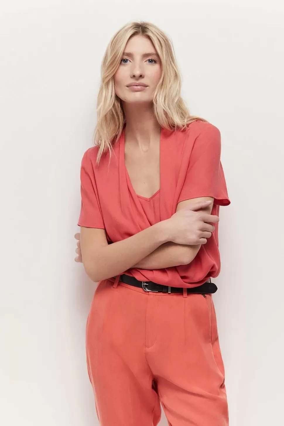 One Step Corey - Top Hibiscus Lenzing Ecovero Forme Cache-Coeur Outlet