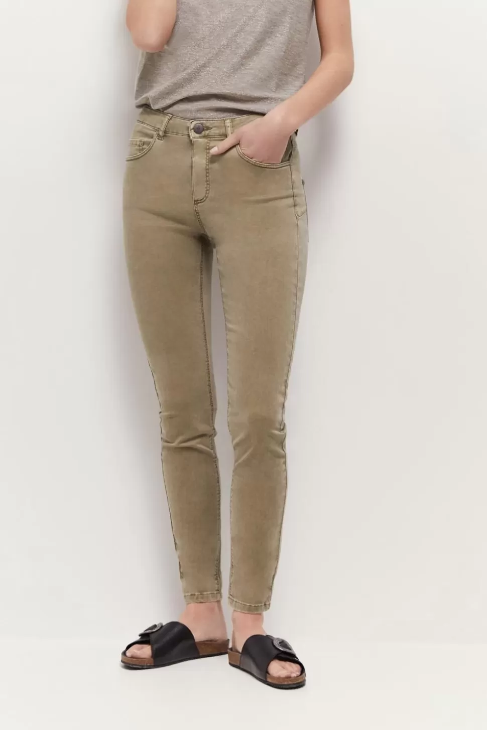 One Step Le Indi - Jean Slim Vetiver Effet Push Up 7/8Eme En Denim Waterless Online