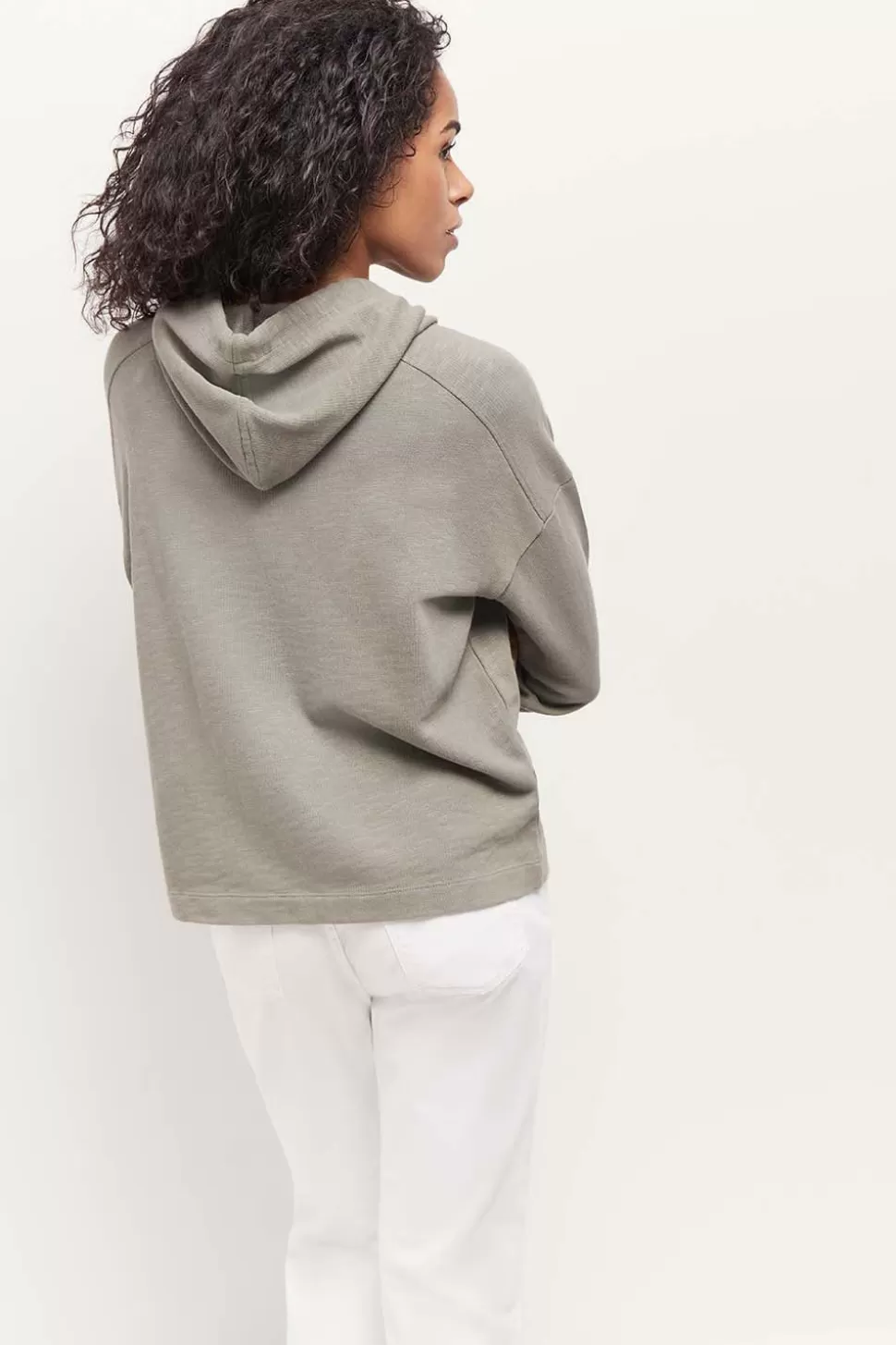 One Step Maori - Sweat Vetiver Coton Bio Visuel Danseuse Flocage Gomme Paillete Hot