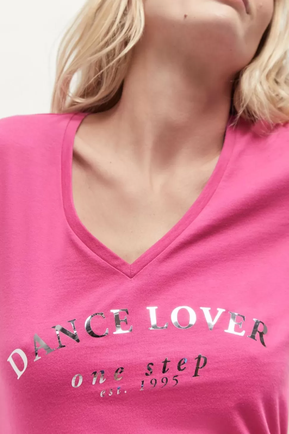 One Step Miro - T-Shirt Fuchsia En Coton Bio A Message Outlet
