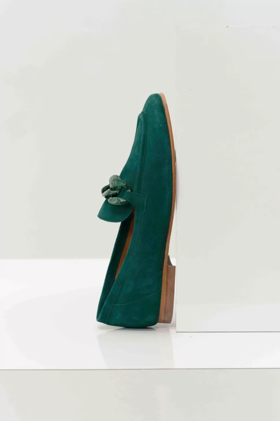 One Step O.Julo - Mocassins Vert Emeraude En Cuir Velours Hot
