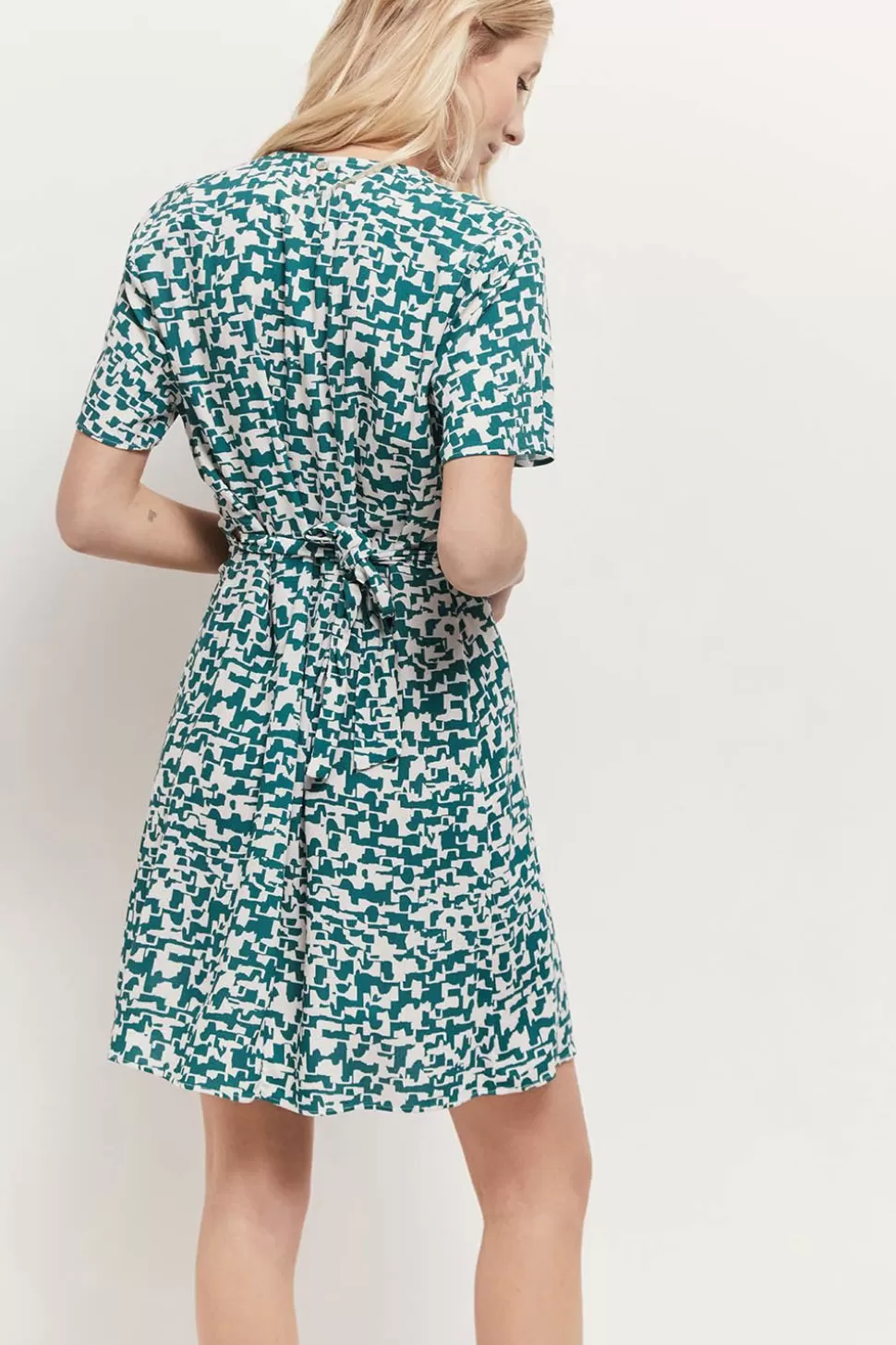 One Step Radny - Robe Ecrue A Imprime Ecorce Urbaine Hot