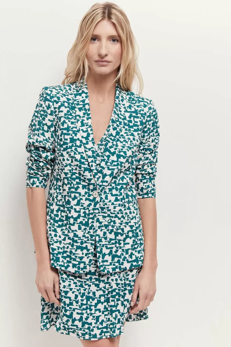 One Step Radny - Robe Ecrue A Imprime Ecorce Urbaine Hot