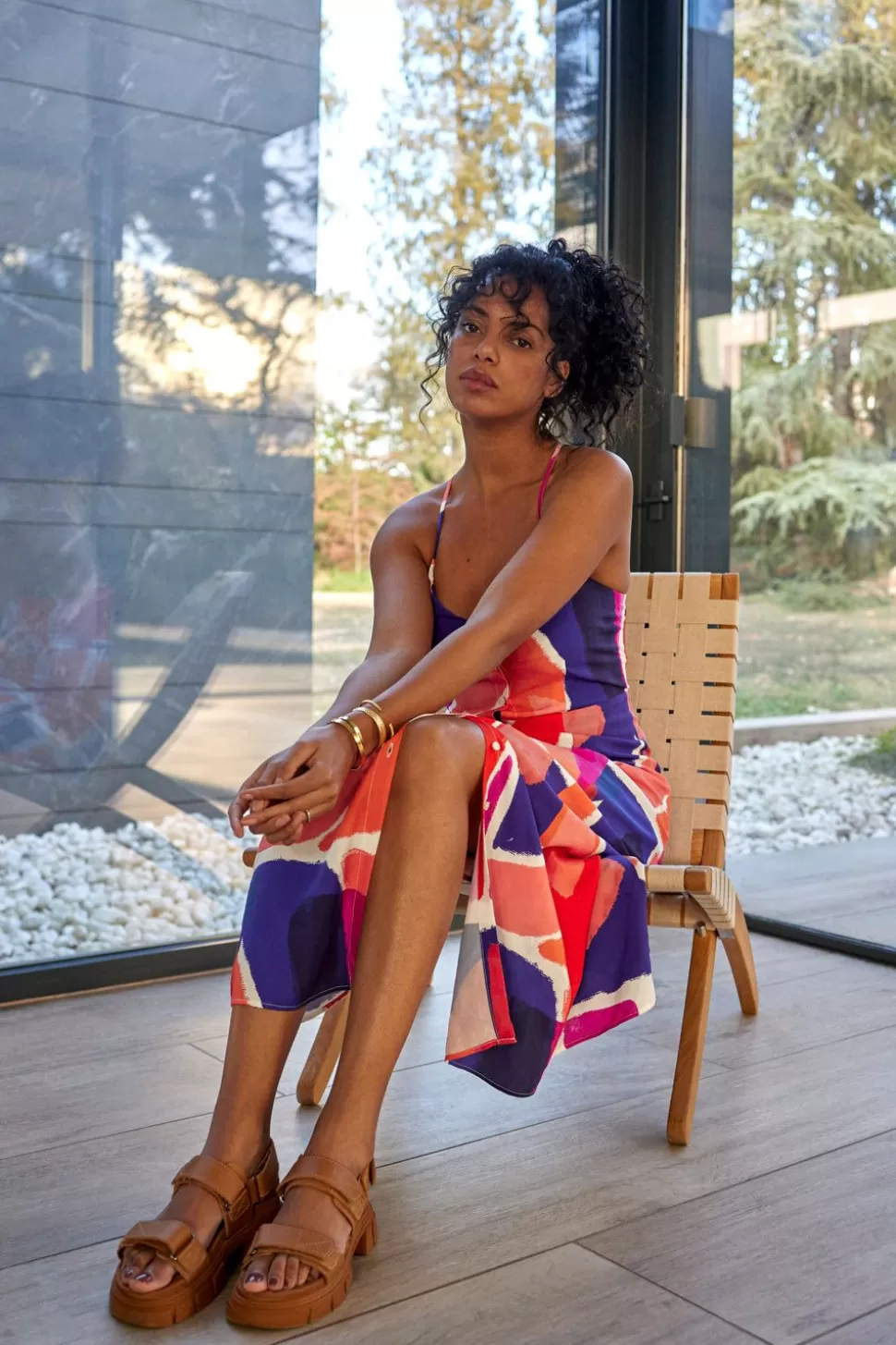 One Step Roba - Robe Longue Dos-Nu Orchidee Lenzing Ecovero A Imprime Aube D'Ete Online