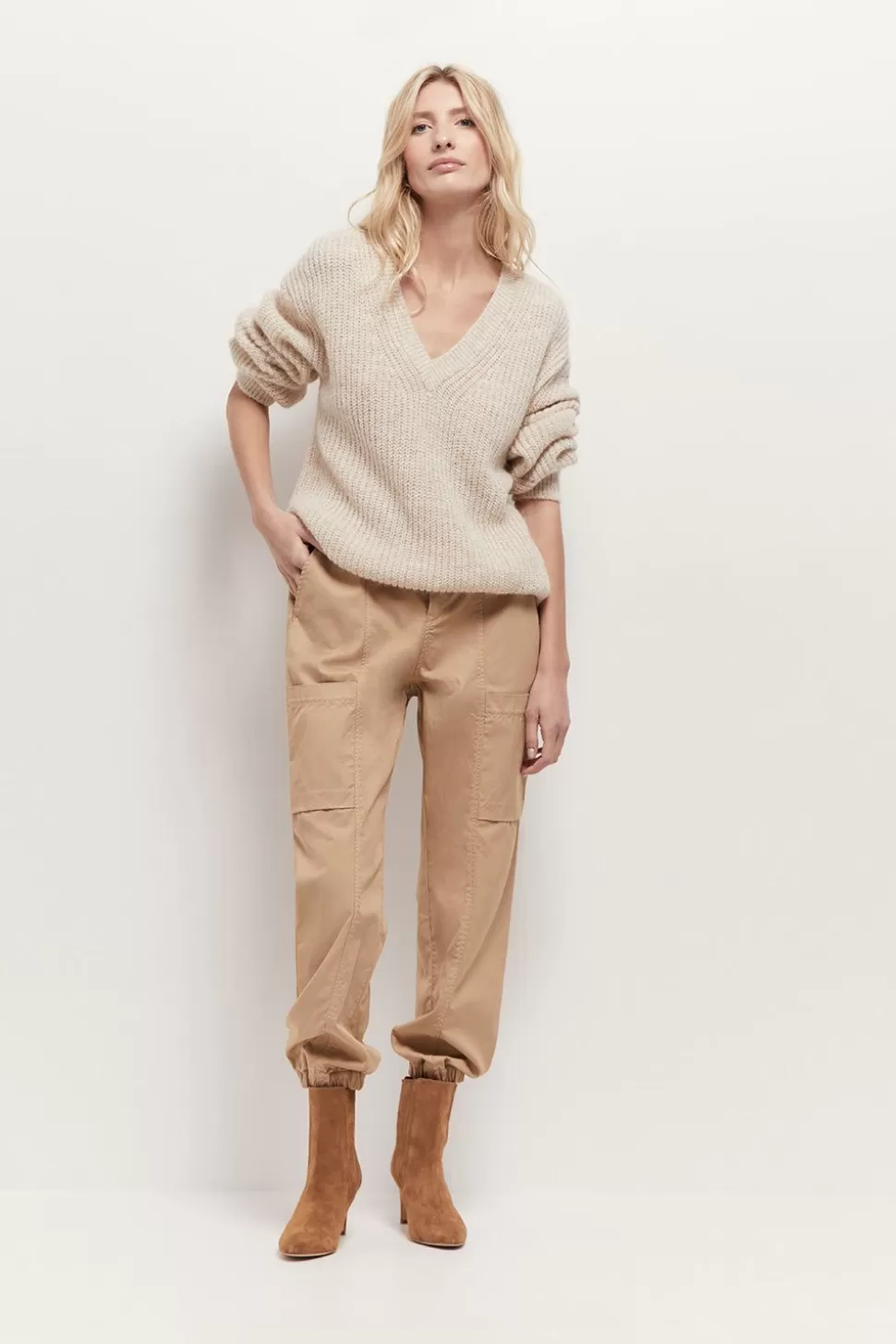 One Step Tim - Pull Ecru Tricot Flash Sale