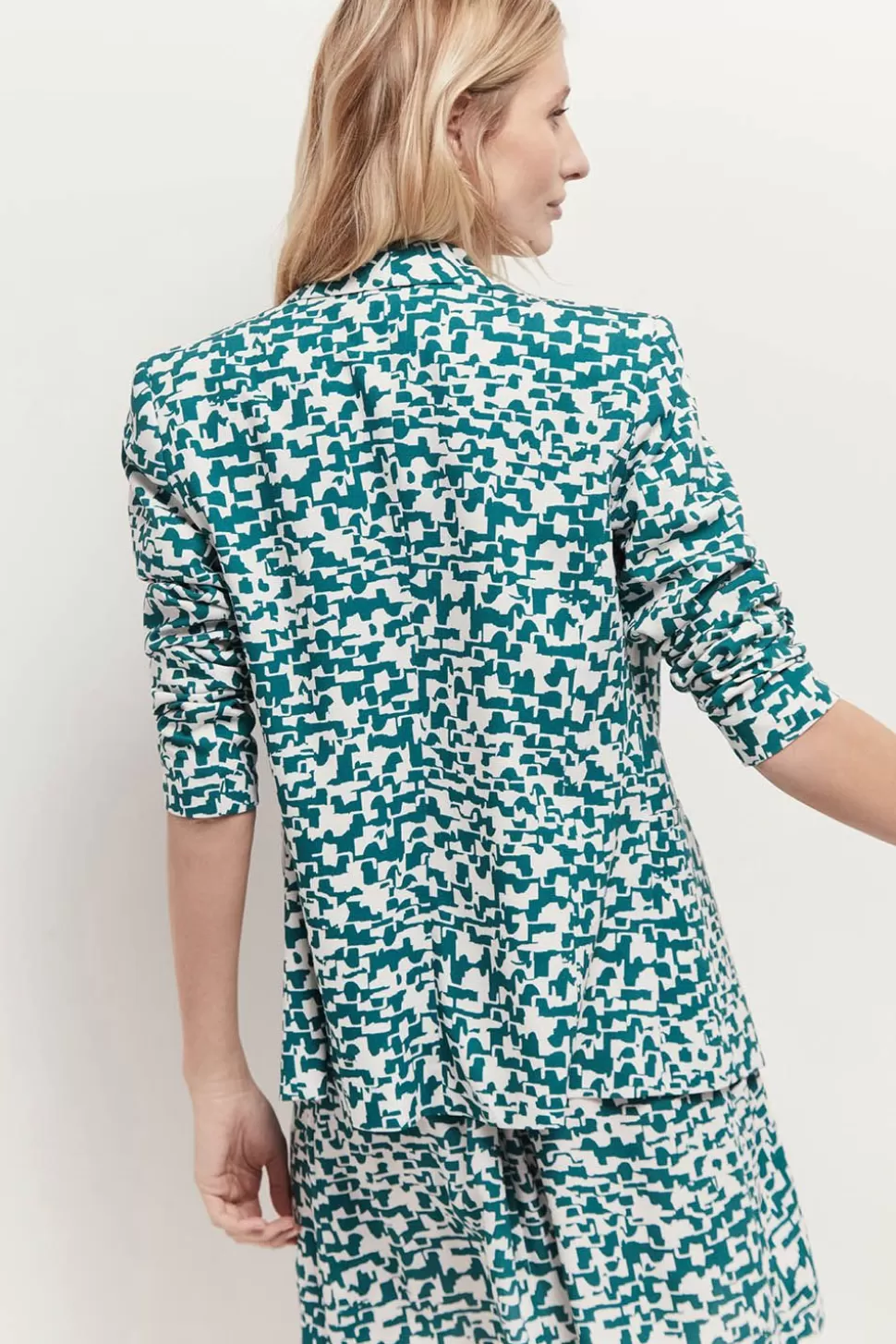 One Step Vinny - Veste De Costume Ecrue A Imprime Ecorce Urbaine Shop